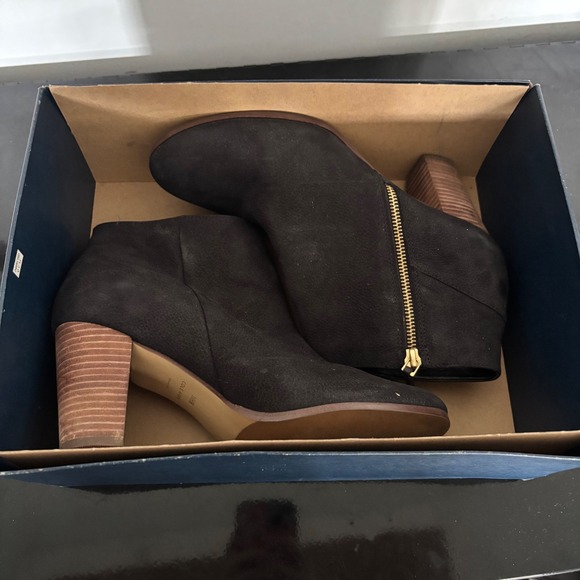 Cole Haan Shoes - Cole Haan Davenport Bootie II Black Nubuck Leather Ankle Boots D41960 Size 10.5